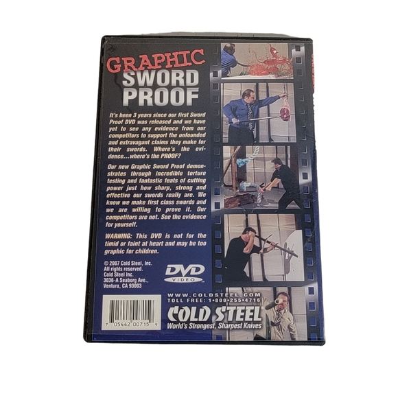 Cold Steel Graphic Sword Proof With Bonus Side Solid Proof Rare DVD - Picture 2 of 3